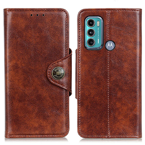 Leather Case Stands Flip Cover Holder M12L for Motorola Moto G40 Fusion Brown