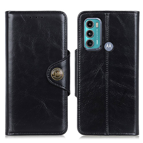 Leather Case Stands Flip Cover Holder M12L for Motorola Moto G60 Black