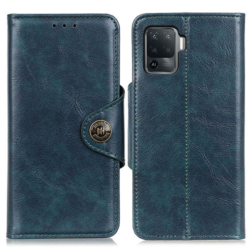 Leather Case Stands Flip Cover Holder M12L for Oppo A94 4G Blue