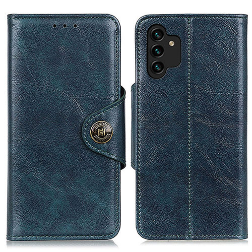 Leather Case Stands Flip Cover Holder M12L for Samsung Galaxy A04s Blue