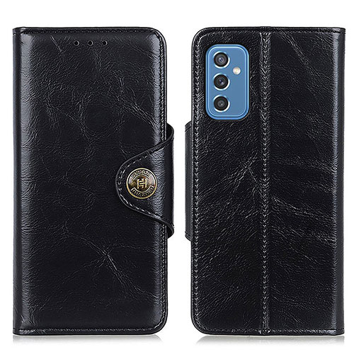 Leather Case Stands Flip Cover Holder M12L for Samsung Galaxy M52 5G Black