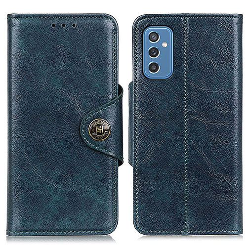Leather Case Stands Flip Cover Holder M12L for Samsung Galaxy M52 5G Blue