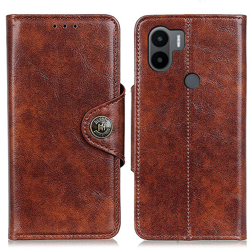 Leather Case Stands Flip Cover Holder M12L for Xiaomi Redmi A1 Plus Brown