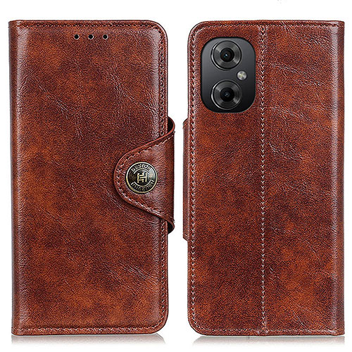 Leather Case Stands Flip Cover Holder M12L for Xiaomi Redmi Note 11R 5G Brown