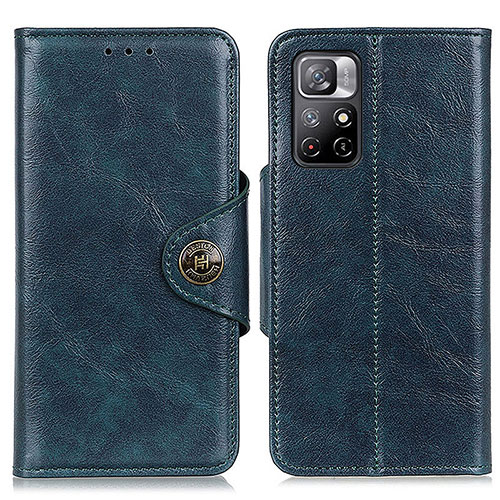 Leather Case Stands Flip Cover Holder M12L for Xiaomi Redmi Note 11S 5G Blue