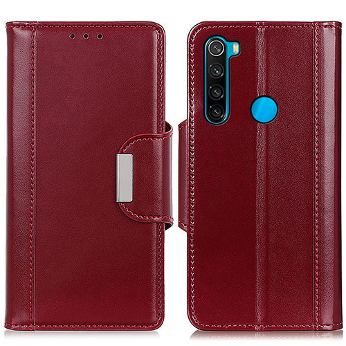 Leather Case Stands Flip Cover Holder M13L for Xiaomi Redmi Note 8 (2021) Red