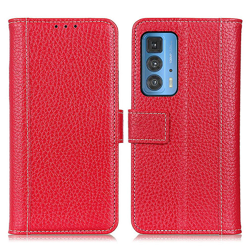 Leather Case Stands Flip Cover Holder M14L for Motorola Moto Edge S Pro 5G Red