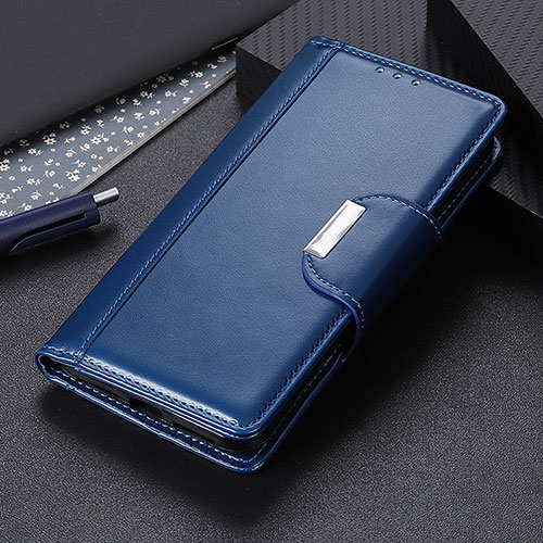 Leather Case Stands Flip Cover Holder M14L for Xiaomi Poco M3 Blue