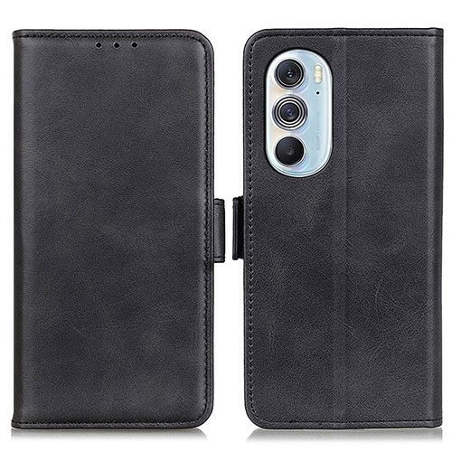 Leather Case Stands Flip Cover Holder M15L for Motorola Moto Edge Plus (2022) 5G Black