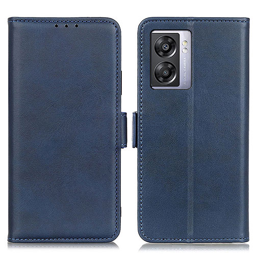 Leather Case Stands Flip Cover Holder M15L for OnePlus Nord N300 5G Blue