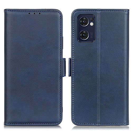 Leather Case Stands Flip Cover Holder M15L for Oppo Reno7 5G Blue