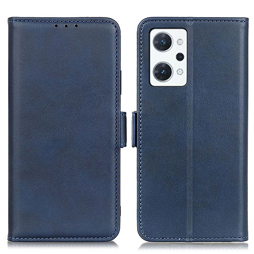 Leather Case Stands Flip Cover Holder M15L for Oppo Reno7 A Blue