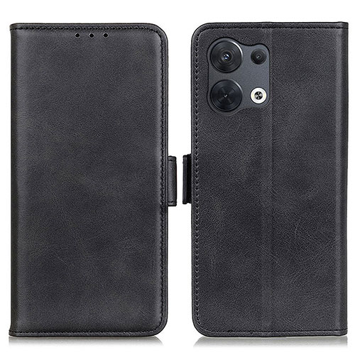 Leather Case Stands Flip Cover Holder M15L for Oppo Reno8 Pro 5G Black