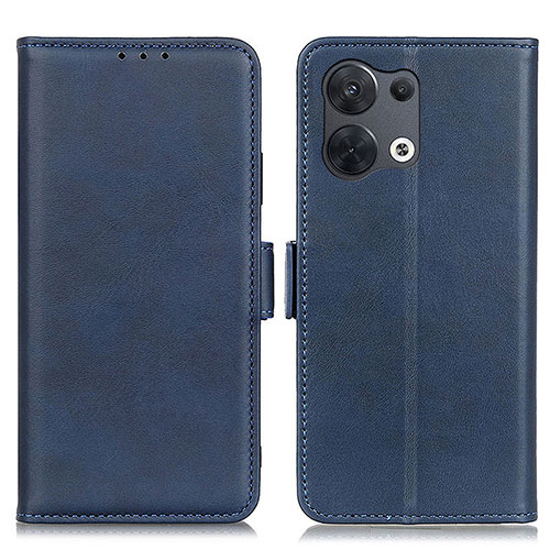 Leather Case Stands Flip Cover Holder M15L for Oppo Reno8 Pro 5G Blue