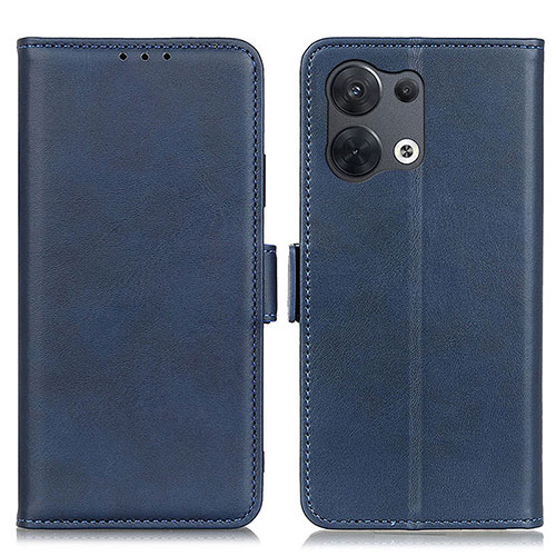 Leather Case Stands Flip Cover Holder M15L for Oppo Reno8 Pro+ Plus 5G Blue