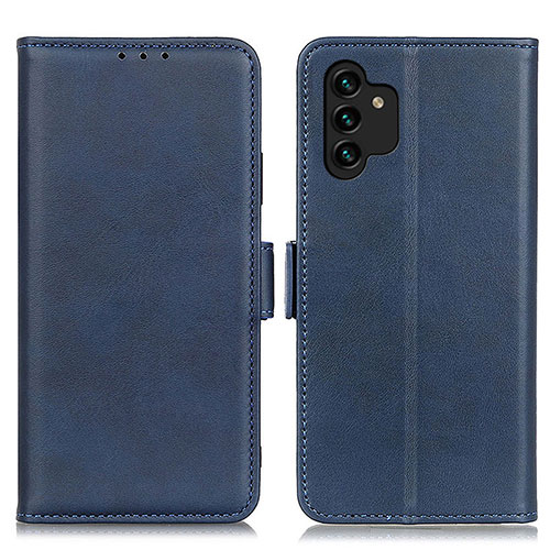 Leather Case Stands Flip Cover Holder M15L for Samsung Galaxy A04s Blue
