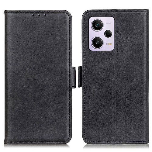 Leather Case Stands Flip Cover Holder M15L for Xiaomi Redmi Note 12 Pro 5G Black