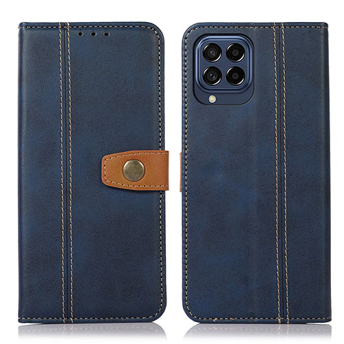 Leather Case Stands Flip Cover Holder M16L for Samsung Galaxy M53 5G Blue