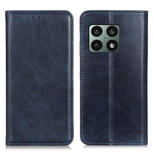Leather Case Stands Flip Cover Holder N01P for OnePlus 10 Pro 5G Blue