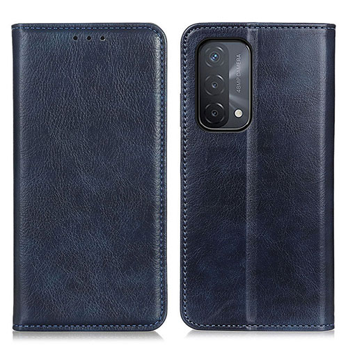 Leather Case Stands Flip Cover Holder N01P for OnePlus Nord N200 5G Blue