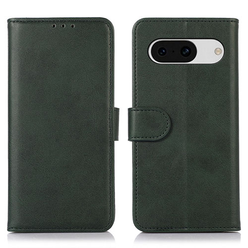 Leather Case Stands Flip Cover Holder N02P for Google Pixel 8a 5G Green