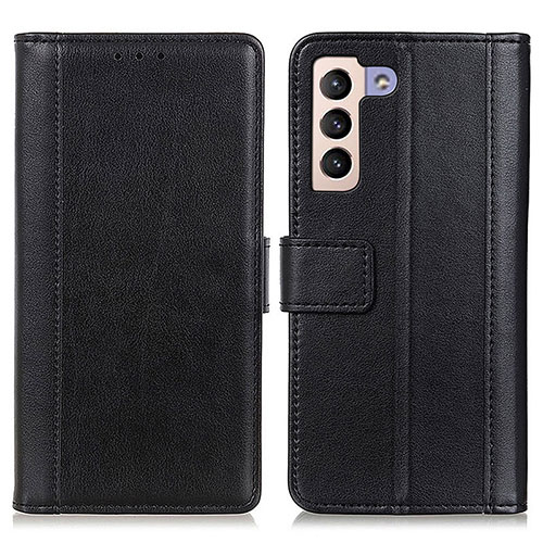 Leather Case Stands Flip Cover Holder N02P for Samsung Galaxy S21 FE 5G Black
