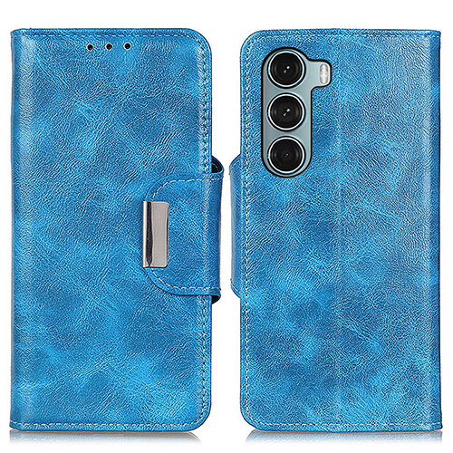 Leather Case Stands Flip Cover Holder N04P for Motorola Moto Edge S30 5G Sky Blue