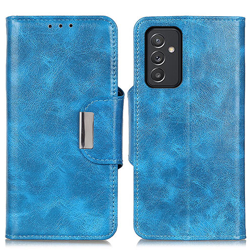 Leather Case Stands Flip Cover Holder N04P for Samsung Galaxy A05s Sky Blue