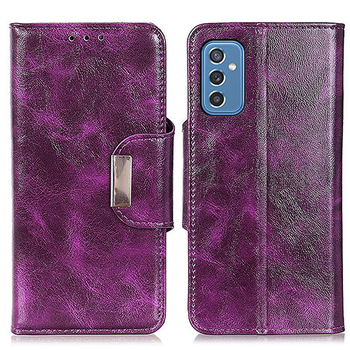 Leather Case Stands Flip Cover Holder N04P for Samsung Galaxy M52 5G Purple
