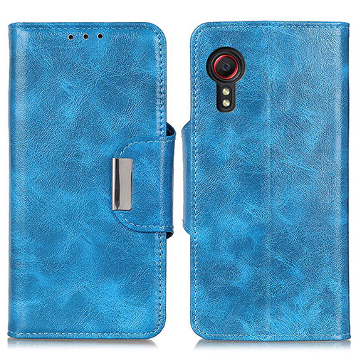 Leather Case Stands Flip Cover Holder N04P for Samsung Galaxy XCover 5 SM-G525F Sky Blue