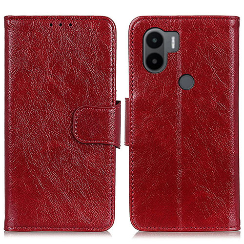 Leather Case Stands Flip Cover Holder N05P for Xiaomi Redmi A1 Plus Red