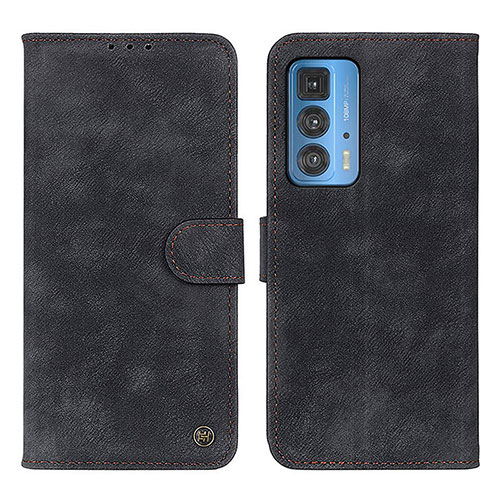 Leather Case Stands Flip Cover Holder N06P for Motorola Moto Edge S Pro 5G Black