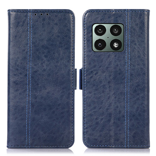 Leather Case Stands Flip Cover Holder N06P for OnePlus 10 Pro 5G Blue