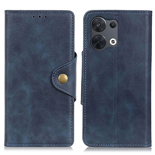 Leather Case Stands Flip Cover Holder N06P for Oppo Reno8 Pro+ Plus 5G Blue