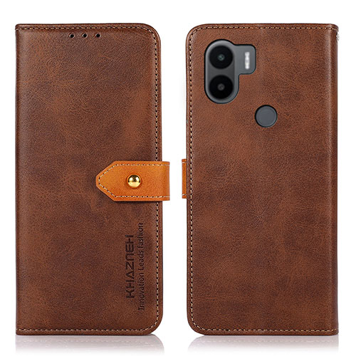 Leather Case Stands Flip Cover Holder N07P for Xiaomi Redmi A1 Plus Brown