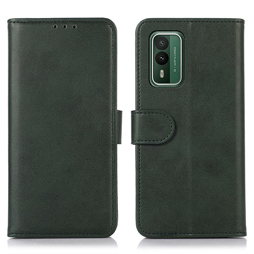 Leather Case Stands Flip Cover Holder N08P for Nokia XR21 Green