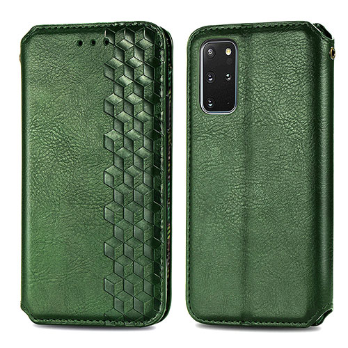 Leather Case Stands Flip Cover Holder S01D for Samsung Galaxy S20 Plus 5G Green