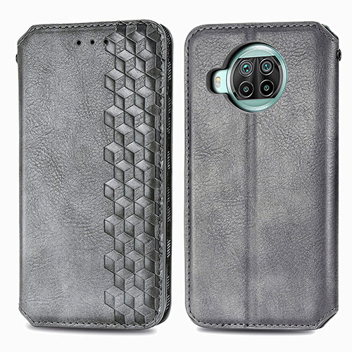 Leather Case Stands Flip Cover Holder S01D for Xiaomi Mi 10T Lite 5G Gray