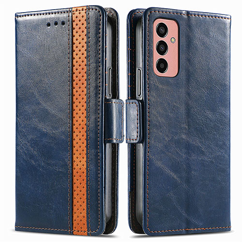 Leather Case Stands Flip Cover Holder S02D for Samsung Galaxy F13 4G Blue