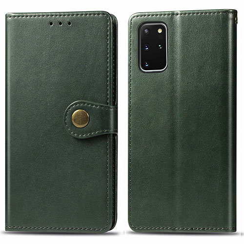 Leather Case Stands Flip Cover Holder S05D for Samsung Galaxy S20 Plus 5G Green