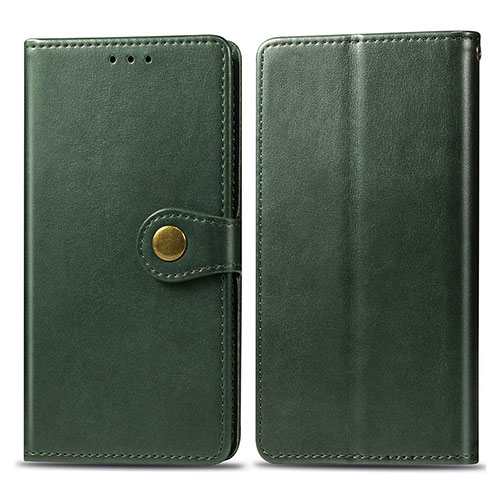 Leather Case Stands Flip Cover Holder S05D for Sony Xperia 10 II Green