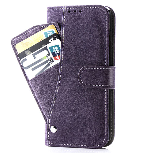 Leather Case Stands Flip Cover Holder S06D for Samsung Galaxy S20 Plus 5G Purple