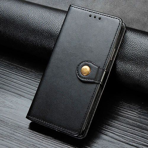 Leather Case Stands Flip Cover Holder S07D for Google Pixel 4 Black