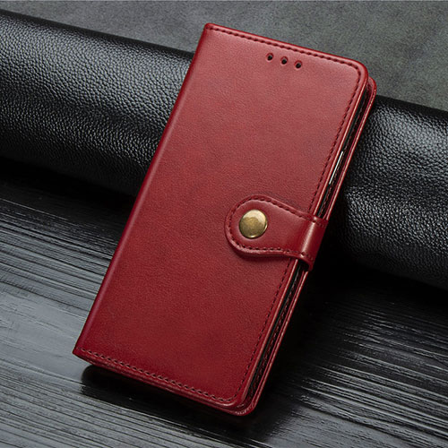 Leather Case Stands Flip Cover Holder S07D for Xiaomi Redmi 9 Red