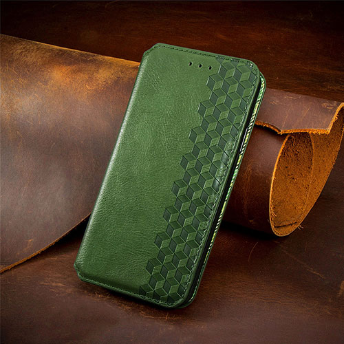 Leather Case Stands Flip Cover Holder S09D for Xiaomi Mi 10T Lite 5G Green