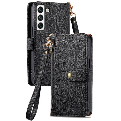 Leather Case Stands Flip Cover Holder S16D for Samsung Galaxy S23 5G Black