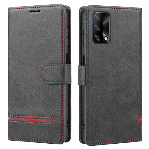 Leather Case Stands Flip Cover Holder SY1 for Oppo A74 4G Black