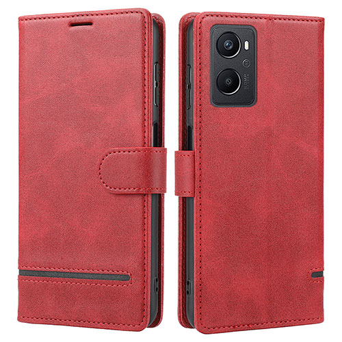 Leather Case Stands Flip Cover Holder SY1 for Oppo Reno8 Z 5G Red