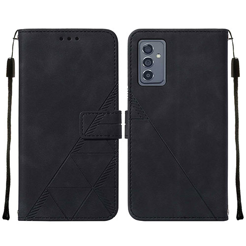 Leather Case Stands Flip Cover Holder Y01B for Samsung Galaxy A05s Black