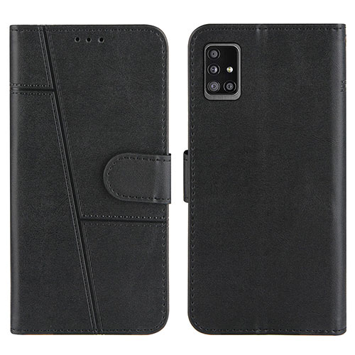 Leather Case Stands Flip Cover Holder Y01X for Samsung Galaxy A51 5G Black